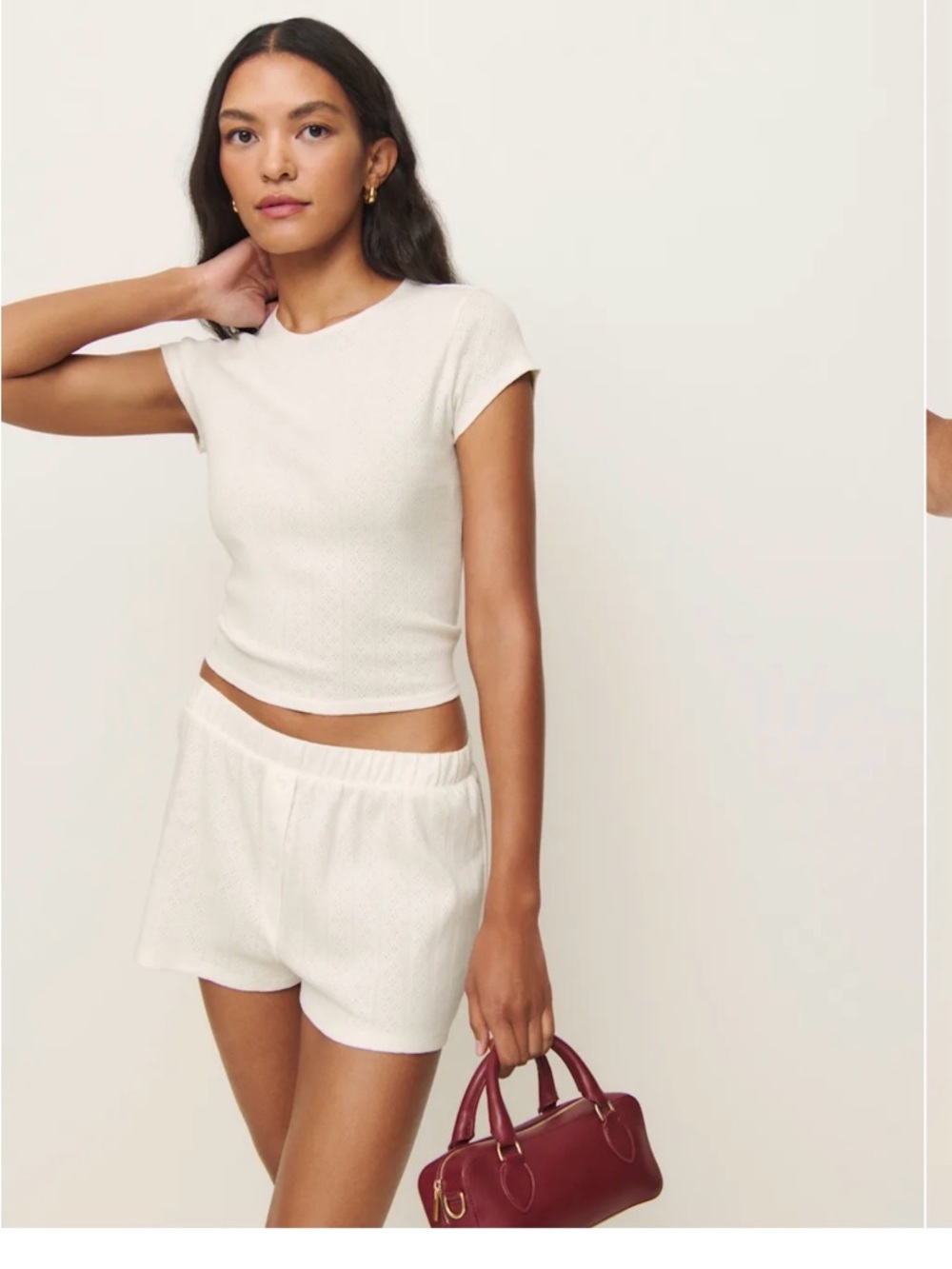 Reformation Giselle Pointelle Knit Two Piece